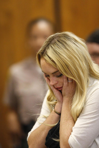Distraught Lindsay Lohan sentenced to 90 days jail