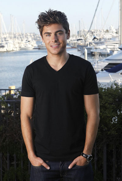 Zac Efron poses for a photo in Marina del Rey