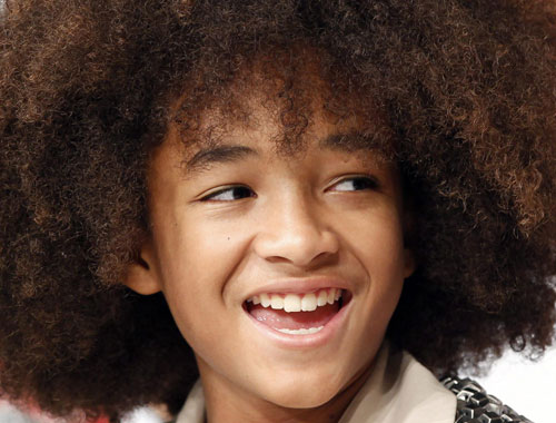 Jaden Smith at news conference for film 