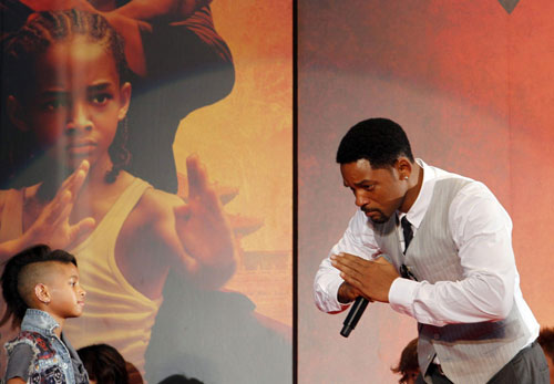 Jackie Chan and Jaden Smith at Japanese premiere of 