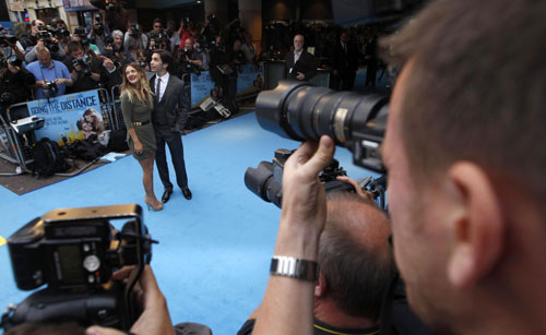 Drew Barrymore and Justin Long attend UK premiere of film 'Going the Distance' in London