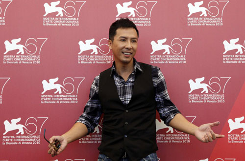 Donnie Yen arrives for a photocall for 'The Legend of the Fist: The Return of Chen Zhen'