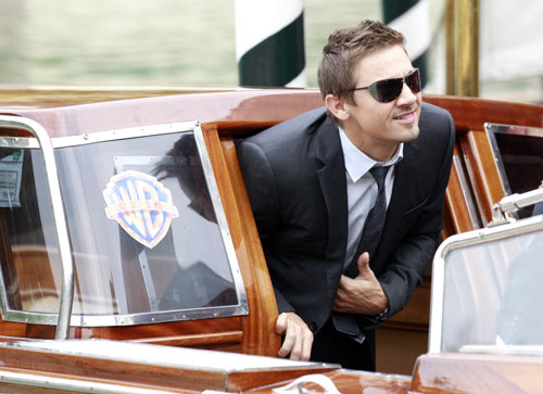 Ben Affleck and Rebecca Hall pose as they arrive at 67th Venice Film Festival