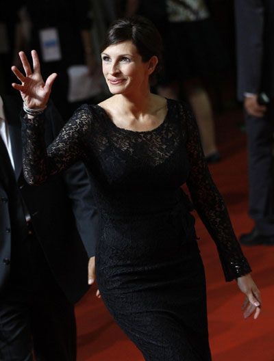 Julia Roberts promotes her latest movie 'Eat Pray Love' in Rome