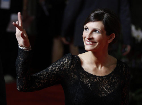 Julia Roberts promotes her latest movie 'Eat Pray Love' in Rome