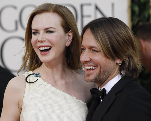Nicole Kidman and Keith Urban arrive at the 68th annual Golden Globe Awards