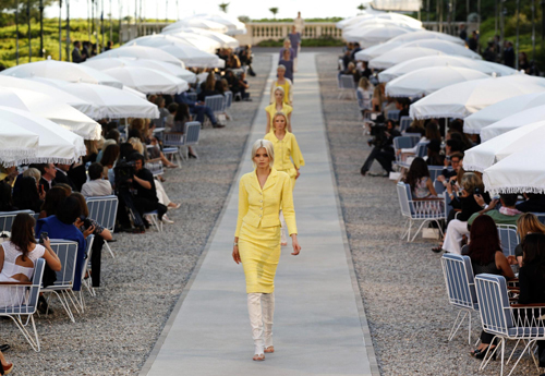 Lagerfeld's Cruise collection show for French fashion house Chanel at the Cap d'Antibes