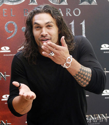 Jason Momoa at presentation of 'Conan the Barbarian'