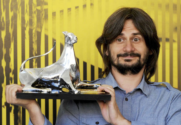 Leopard prize winners pose at 64th Locarno Film Festival