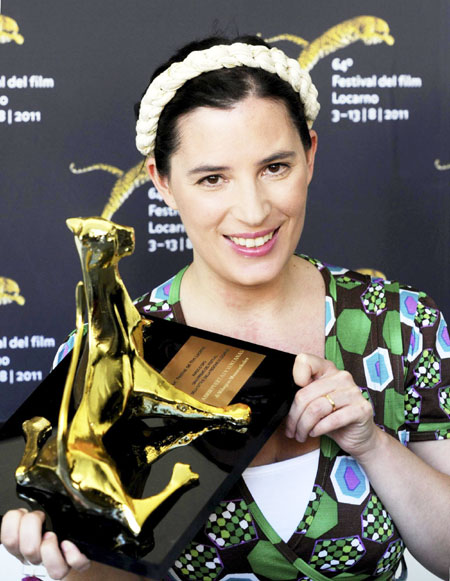 Leopard prize winners pose at 64th Locarno Film Festival