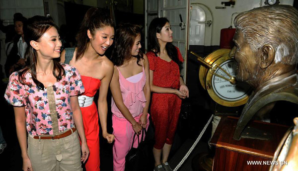 Miss HK ladies visit USS Ronald Reagan Aircraft Carrier