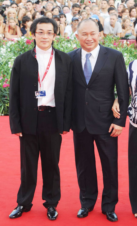 John Woo and Huang Shengyi arrive in Venice