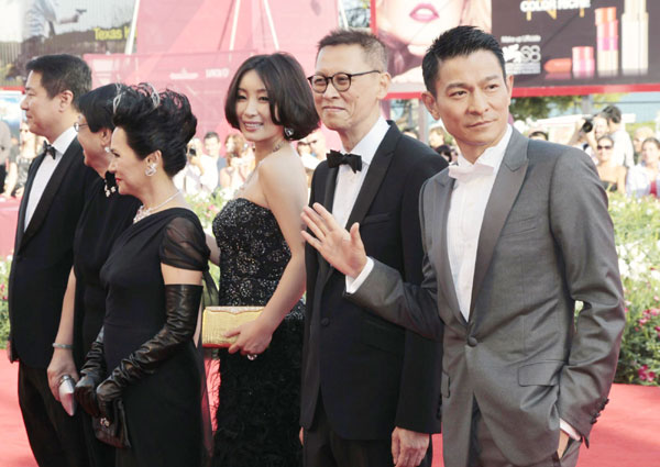 Andy Lau arrives for 'Tao Jie' red carpet in Venice