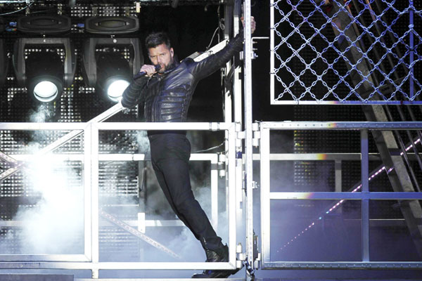 Ricky Martin performs in his concert tour