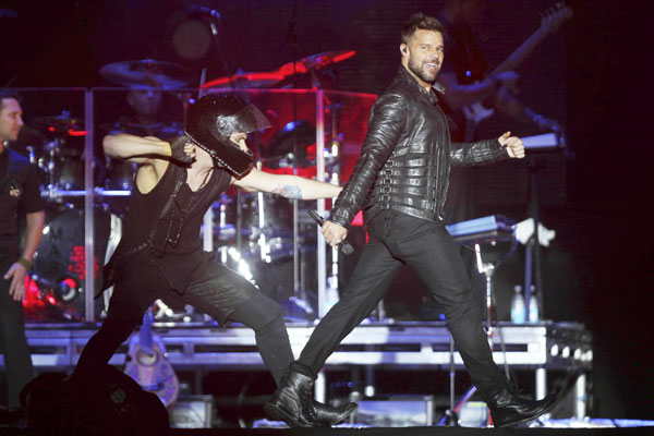Ricky Martin performs in his concert tour