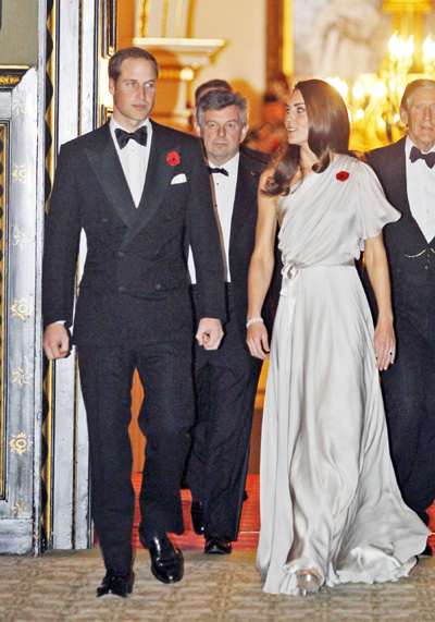 William and Catherine receive guests in London
