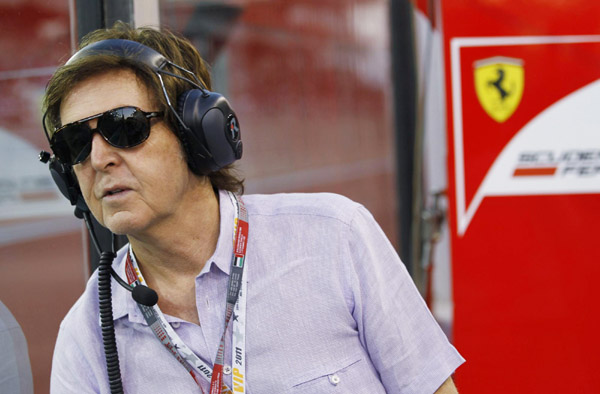 Newlywed McCartney at F1 Grand Prix