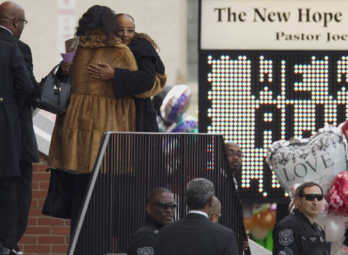 Funeral for Whitney Houston at New Hope Baptist Church in Newark