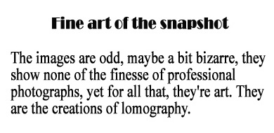 Lomography: a mix of vintage and chic