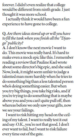 Filmmaker Tarantino creates his own genre