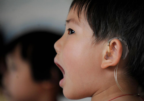 Deaf-mute children rehearses for their day