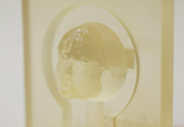 A silicon mould in the shape of a participant's face is seen at a chocolate making workshop ahead of Valentine's Day in Tokyo February 9, 2013. Personalized gifts for your Valentine