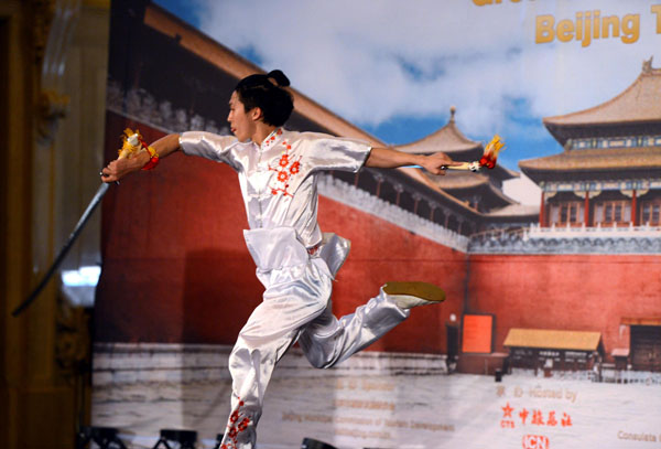 A Chinese culture show was staged in New York City on Thursday to promote Beijing tourism. Kung Fu Panda show staged in New York