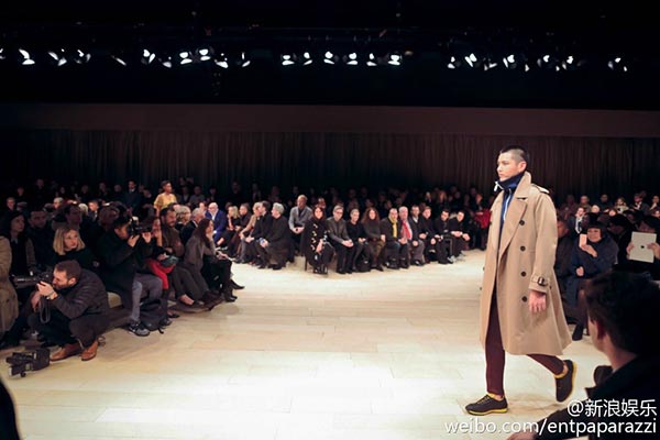 Actor Wu Yifan at fashion show in London