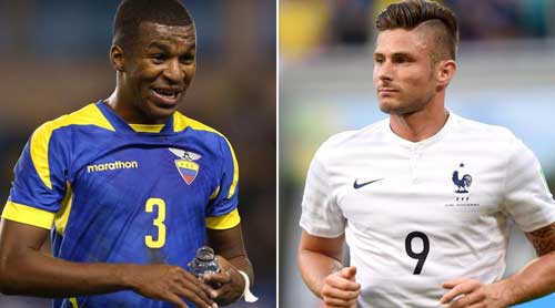 賽事前瞻：法國(guó)VS厄瓜多爾