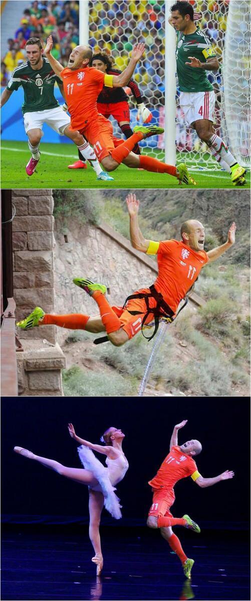 假摔？羅本也被玩壞了