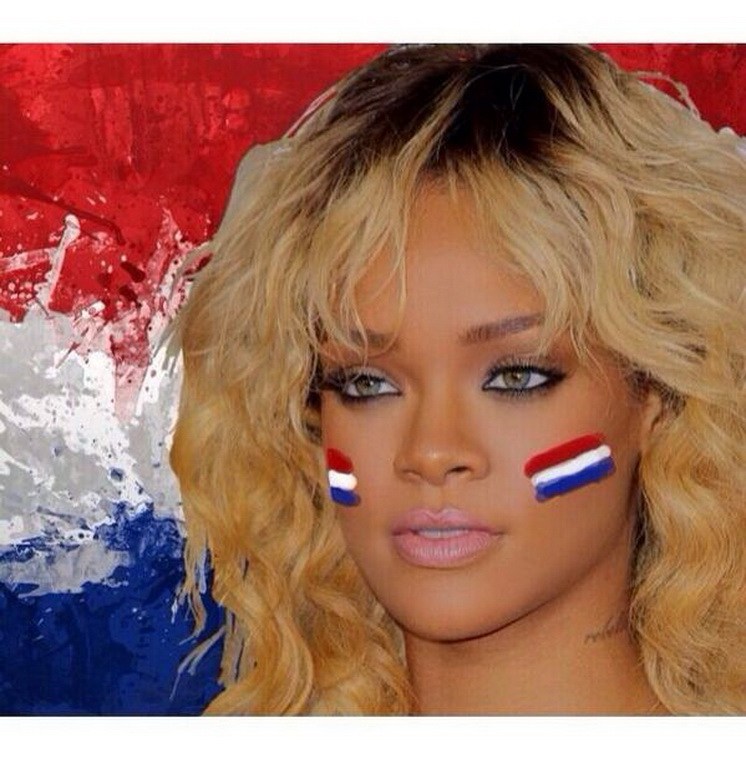 蕾哈娜為世界杯狂野 性感寫真力挺巴西隊