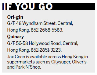 Being cool at the bar with coconut water