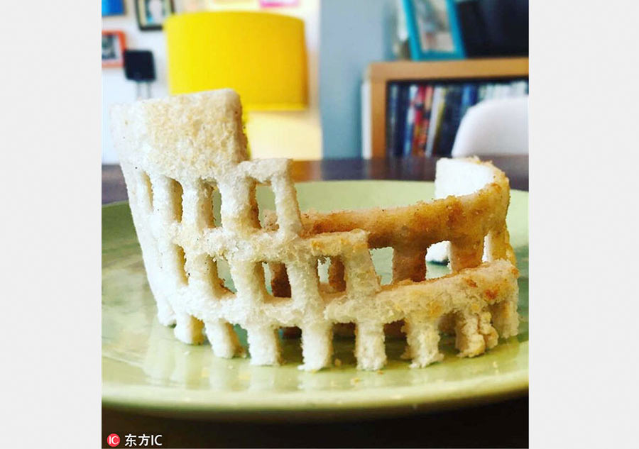 British dad turns breakfast into work of art