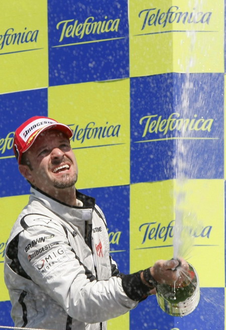 Barrichello claims the European F1 Grand Prix victory