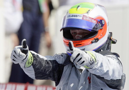 Barrichello claims the European F1 Grand Prix victory