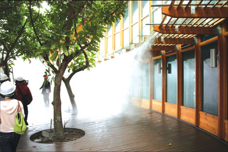 Green pavilions unveiled for floral expo