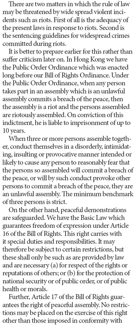 England riots provide good lesson for HK