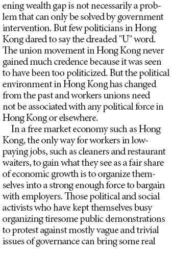 Hong Kong's wealth gap isn't the Chief Executive's fault