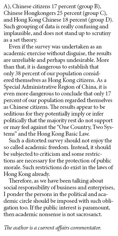 Warning to all, don't separate Hongkongers from the Chinese