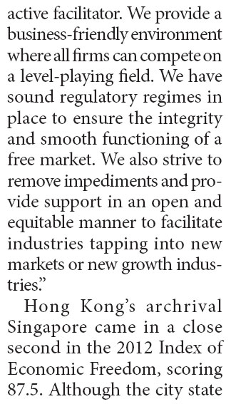 Hong Kong again retains world's freest economy title