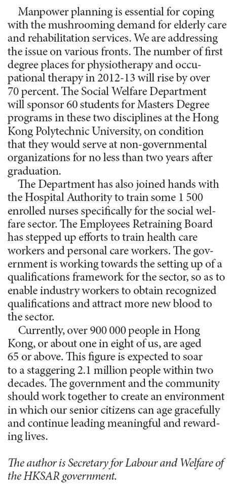 Budget supports elderly care