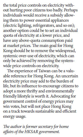Low electricity bill discourages energy efficiency in Hong Kong