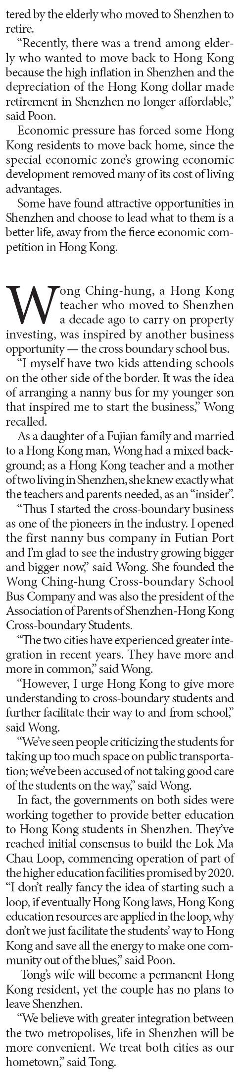 The Shenzhen - Hong Konger