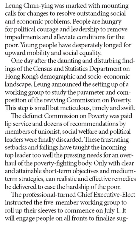 Bold steps to ease poverty, other problems