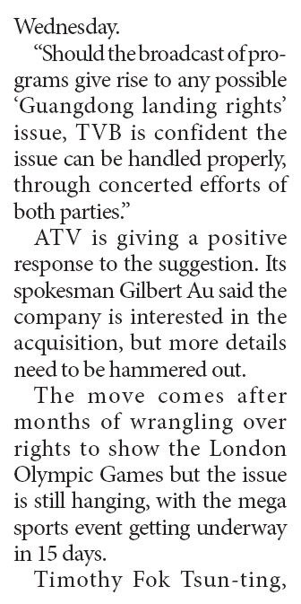 Free TV runners take Olympics coverage squabble to IOC