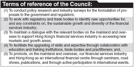 Laura Cha to head new financial council