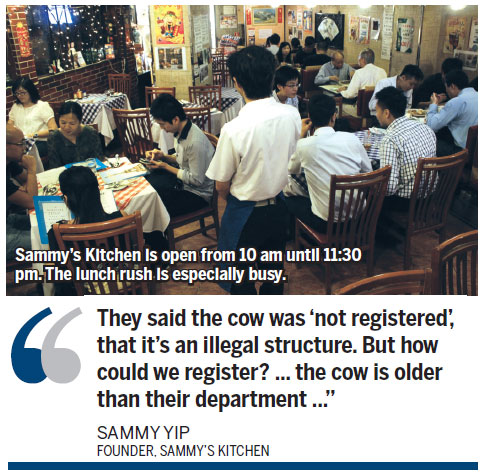 Greener pastures for the neon cow