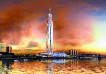 俄擬建394米高天然氣城 形如螺旋式玉米棒