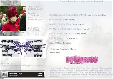 英國(guó)17歲公主網(wǎng)上開博講述生活 王室照片全曝光