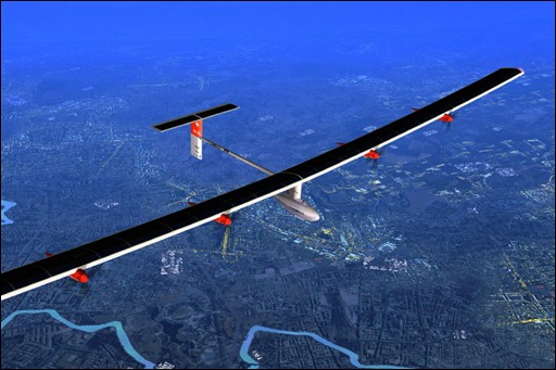太陽能飛機欲環球 機翼長達80米只坐1人